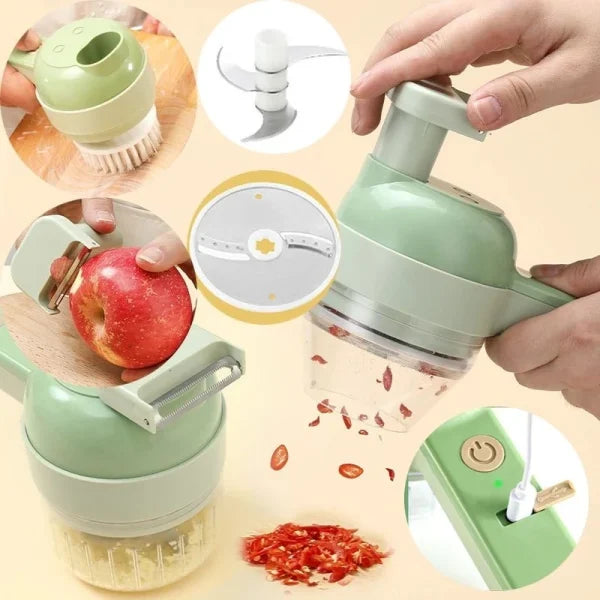 4 In 1 Handheld Electric Vegetable Cutter