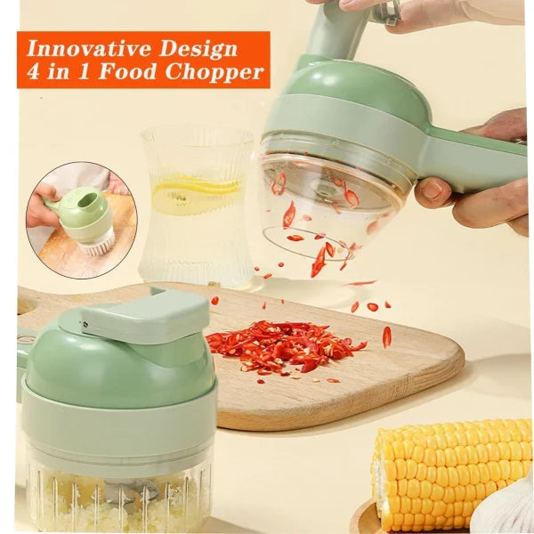 4 In 1 Handheld Electric Vegetable Cutter