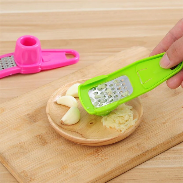 Plastic Garlic Press Grater Slicer Grinding Tool Kitchen Accessories