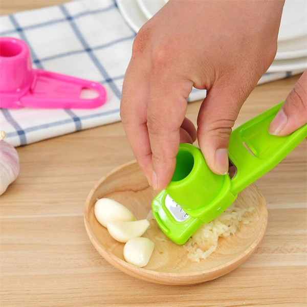 Plastic Garlic Press Grater Slicer Grinding Tool Kitchen Accessories