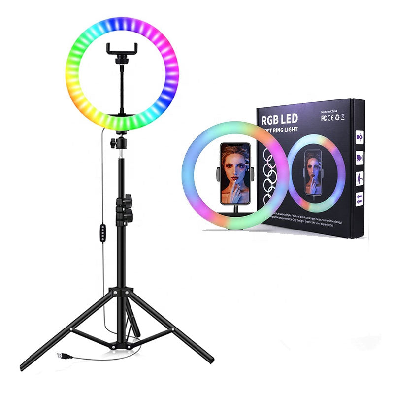 Ring Light MJ33 | | RGB LED Ring Light | With Phone Clip | Phone Video Beauty Fill Light | Gadgets