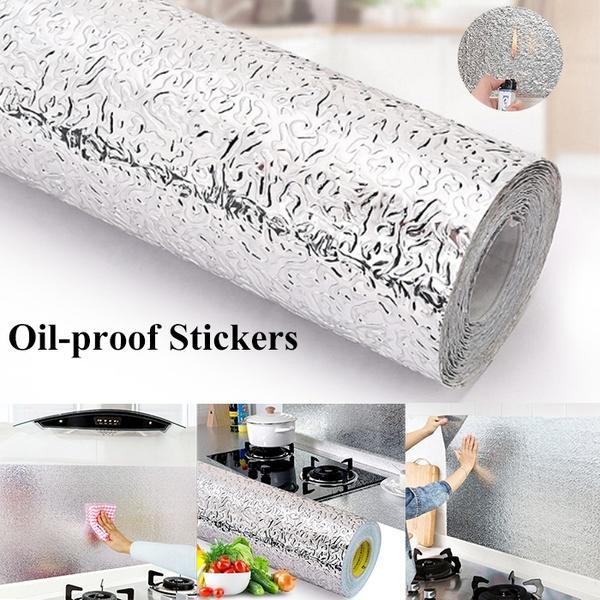 Self Adhesive Silver Aluminum Foil Sheet For Kitchen (60x200cm)